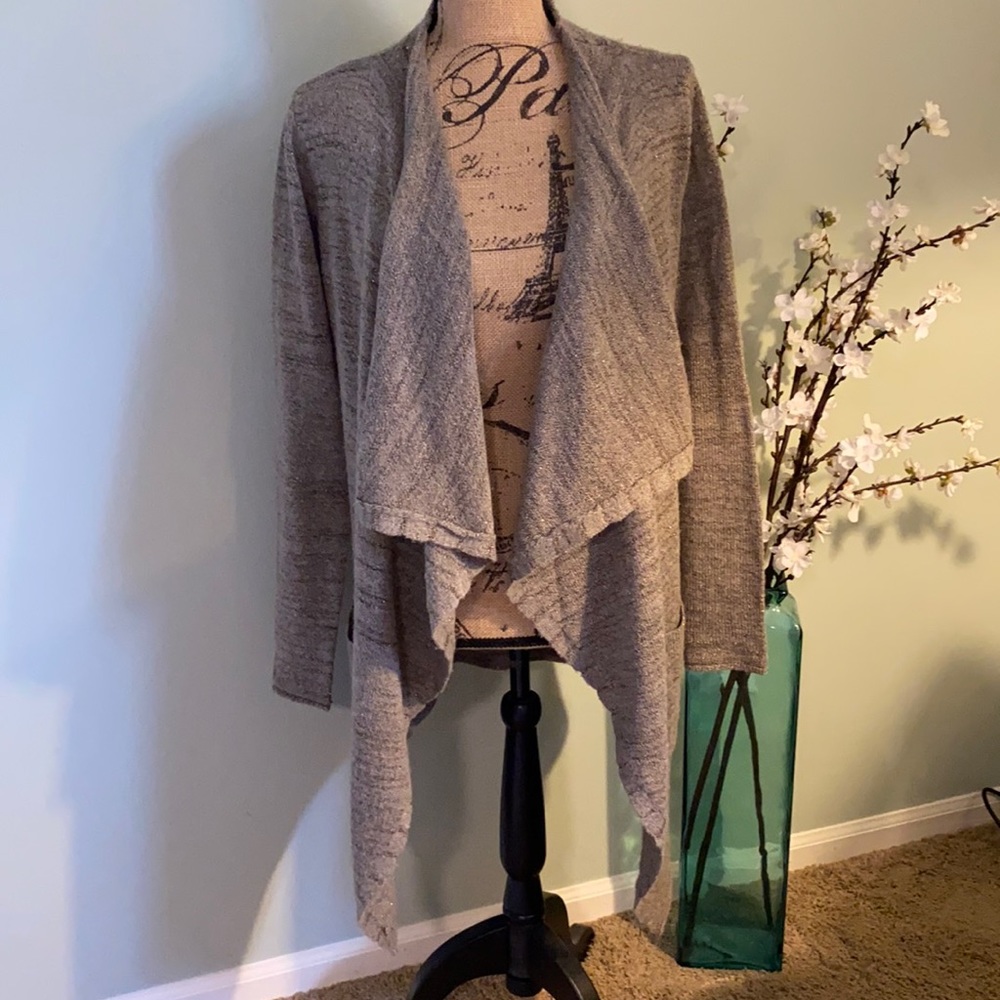 Sisters Cascading Open-Front Cardigan